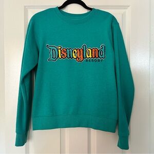 Women’s Disneyland Resort Fuzzy Logo Crewneck Sweatshirt - Teal